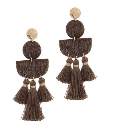 Tassel Post Drop Earrings