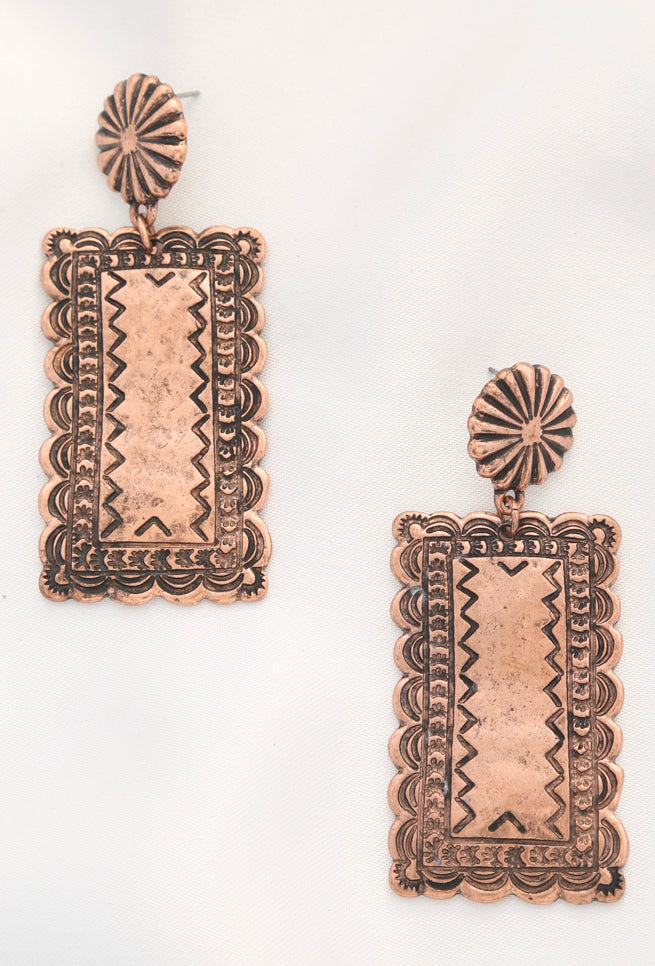 Western Style Metal Earrings