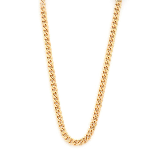 Gold Dipped Curb Link Necklace