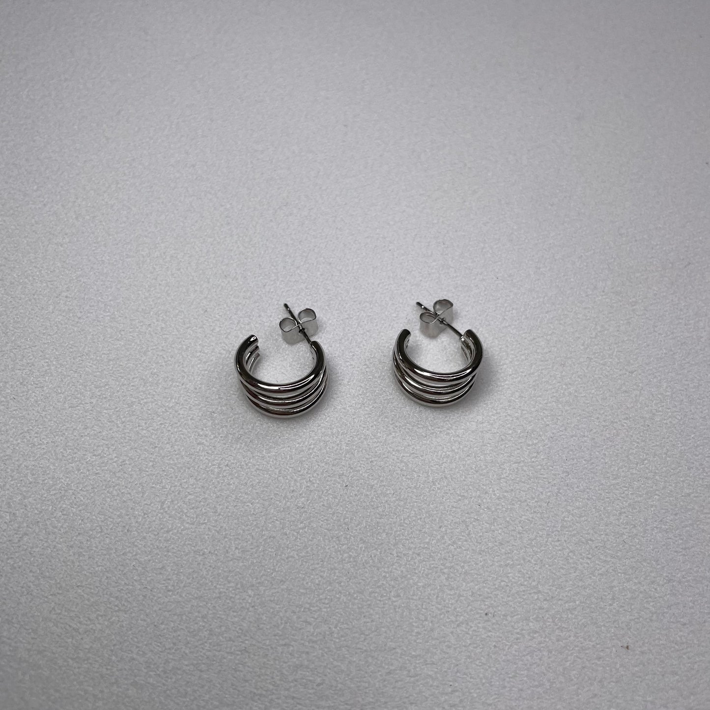 Mini Triple Layer Huggie Earrings