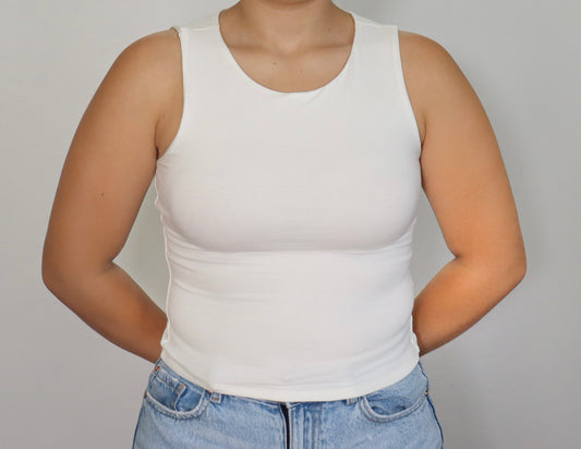 Double Layered Cropped Tank Top