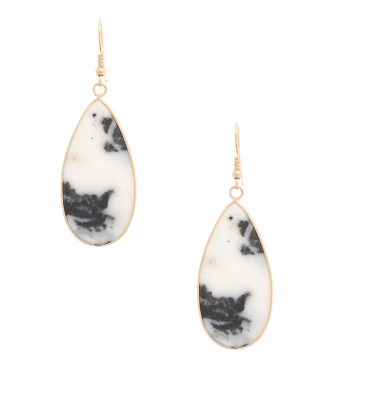 Marble Teardrop Earrings