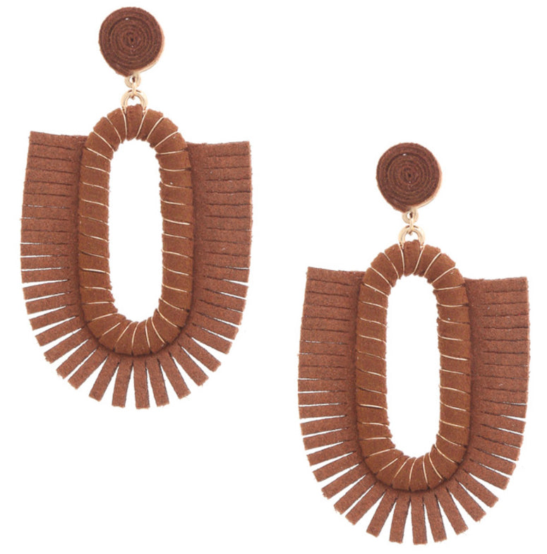 Suede Fringe Earrings