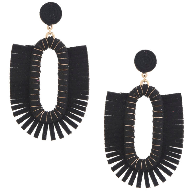 Suede Fringe Earrings