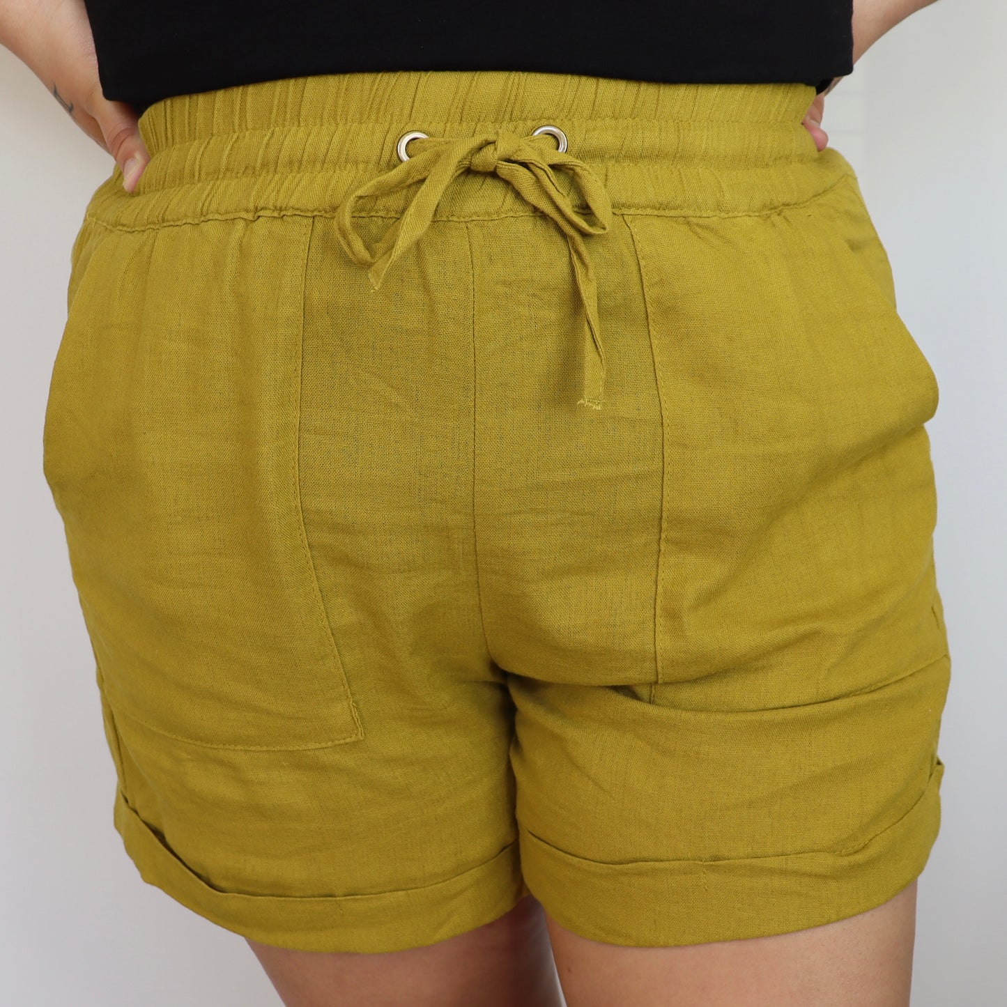 Linen Drawstring Shorts