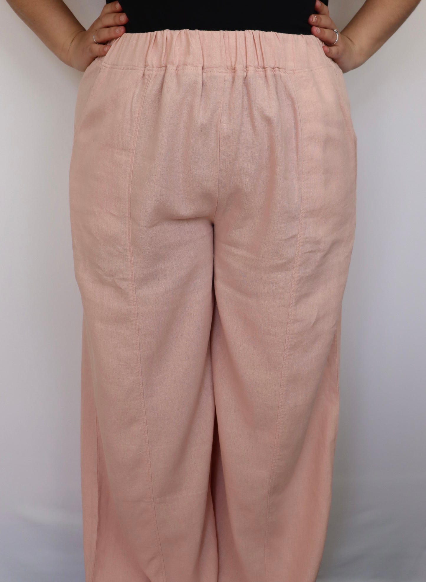 Linen Flowy Pants With Pockets