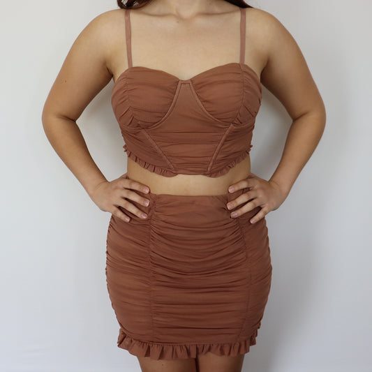 Mocha Ruffle Set