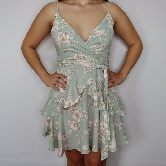 Mint Green Floral Dress